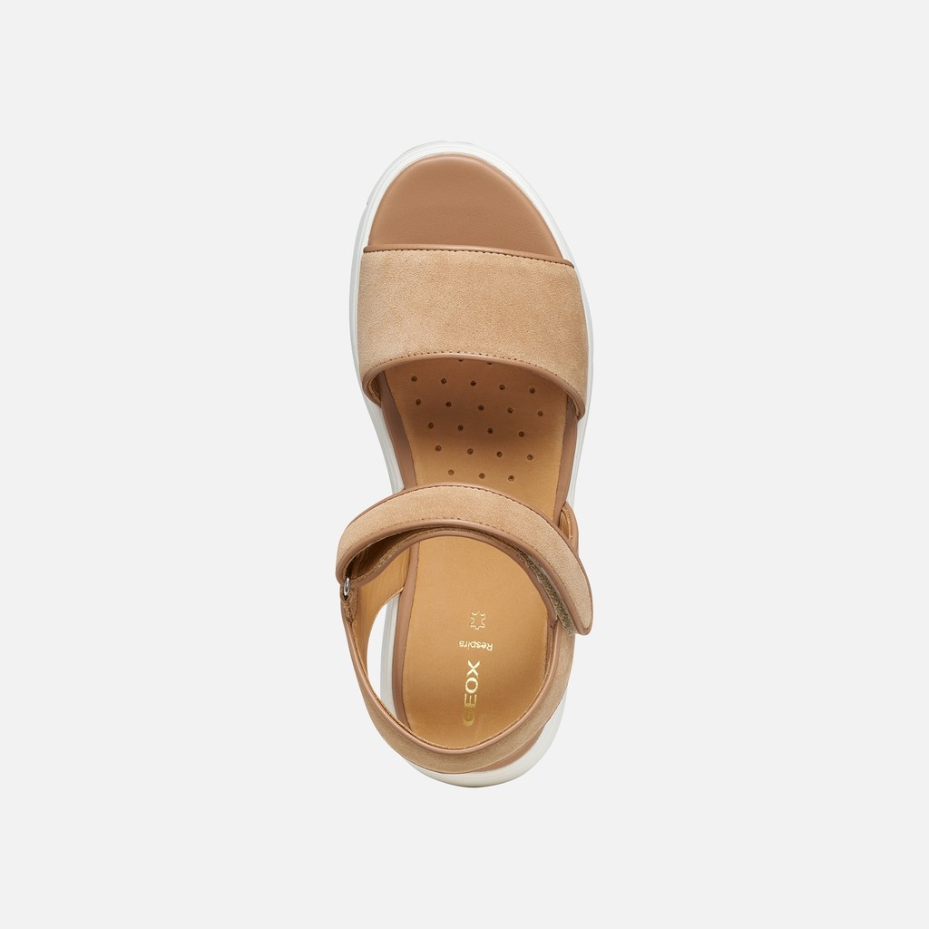 Flat sandals NEBULA 2.0 C S WOMAN Beige - image number 5 | GEOX