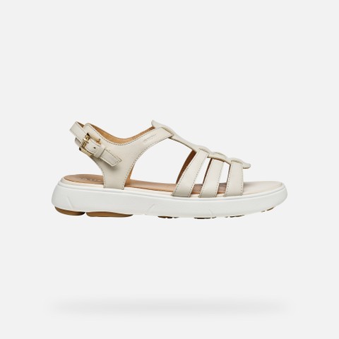 Flat sandals NEBULA 2.0 C S WOMAN Papyrus - image number 1 | GEOX