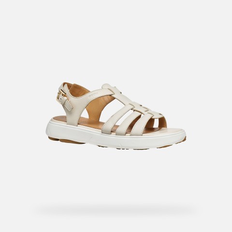 Flat sandals NEBULA 2.0 C S WOMAN Papyrus - image number 2 | GEOX