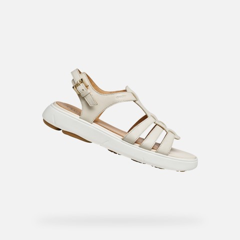 Flat sandals NEBULA 2.0 C S WOMAN Papyrus | GEOX