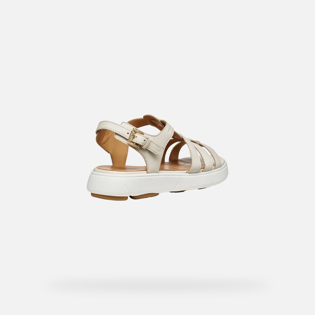 Flat sandals NEBULA 2.0 C S WOMAN Papyrus - image number 4 | GEOX