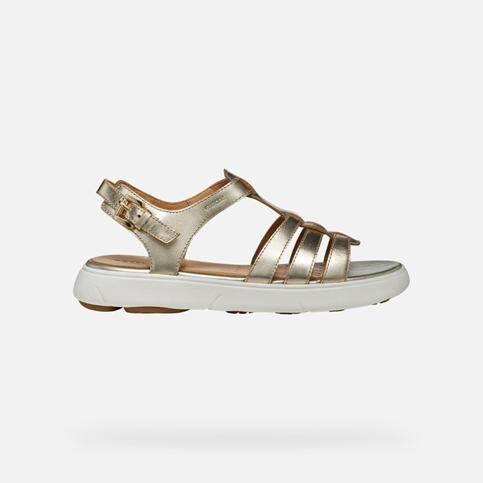 Flat sandals NEBULA 2.0 C S WOMAN Light Gold | GEOX