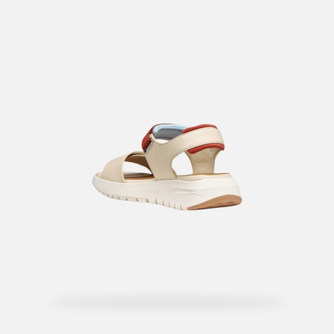 Sport sandals FLEXTRIDE S WOMAN Papyrus/Crystal - image number 3 | GEOX