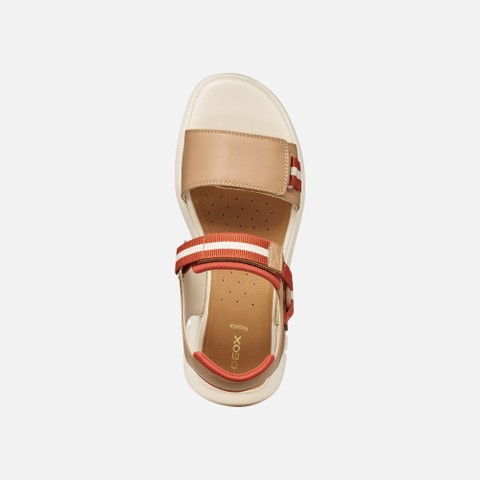 Sand&aacute;lias desportivas FLEXTRIDE S MULHER Bege/Tijolo - image number 6 | GEOX