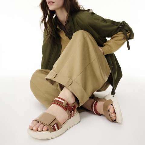 Sand&aacute;lias desportivas FLEXTRIDE S MULHER Bege/Tijolo - image number 2 | GEOX