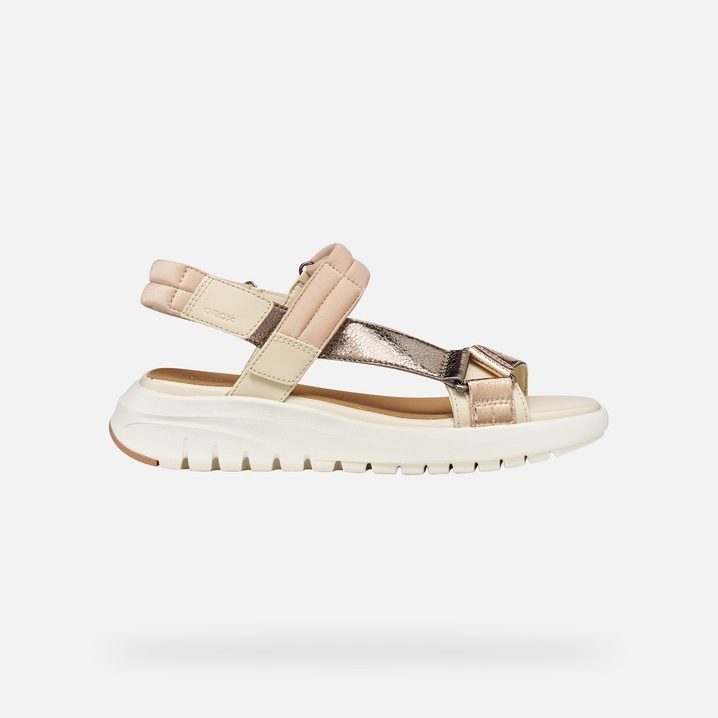Sport sandals FLEXTRIDE S WOMAN Papyrus/Dark Beige - image number 1 | GEOX
