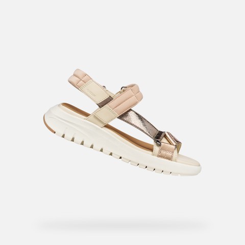 Sport sandals FLEXTRIDE S WOMAN Papyrus/Dark Beige | GEOX