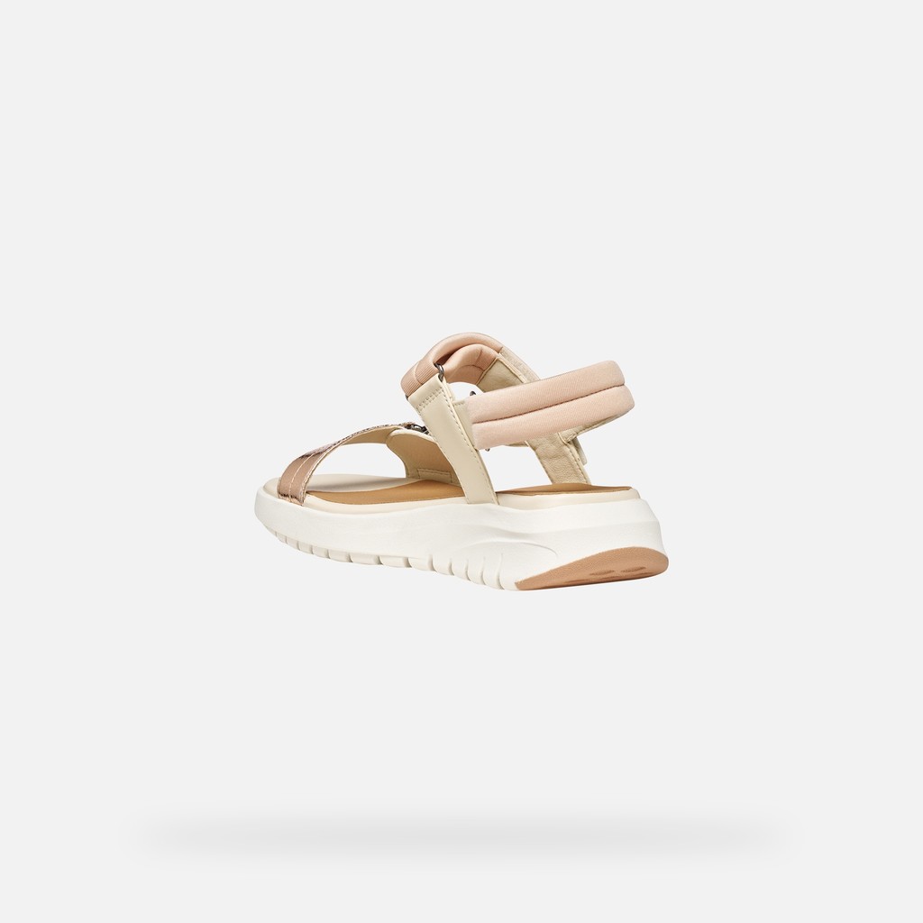 Sport sandals FLEXTRIDE S WOMAN Papyrus/Dark Beige - image number 3 | GEOX