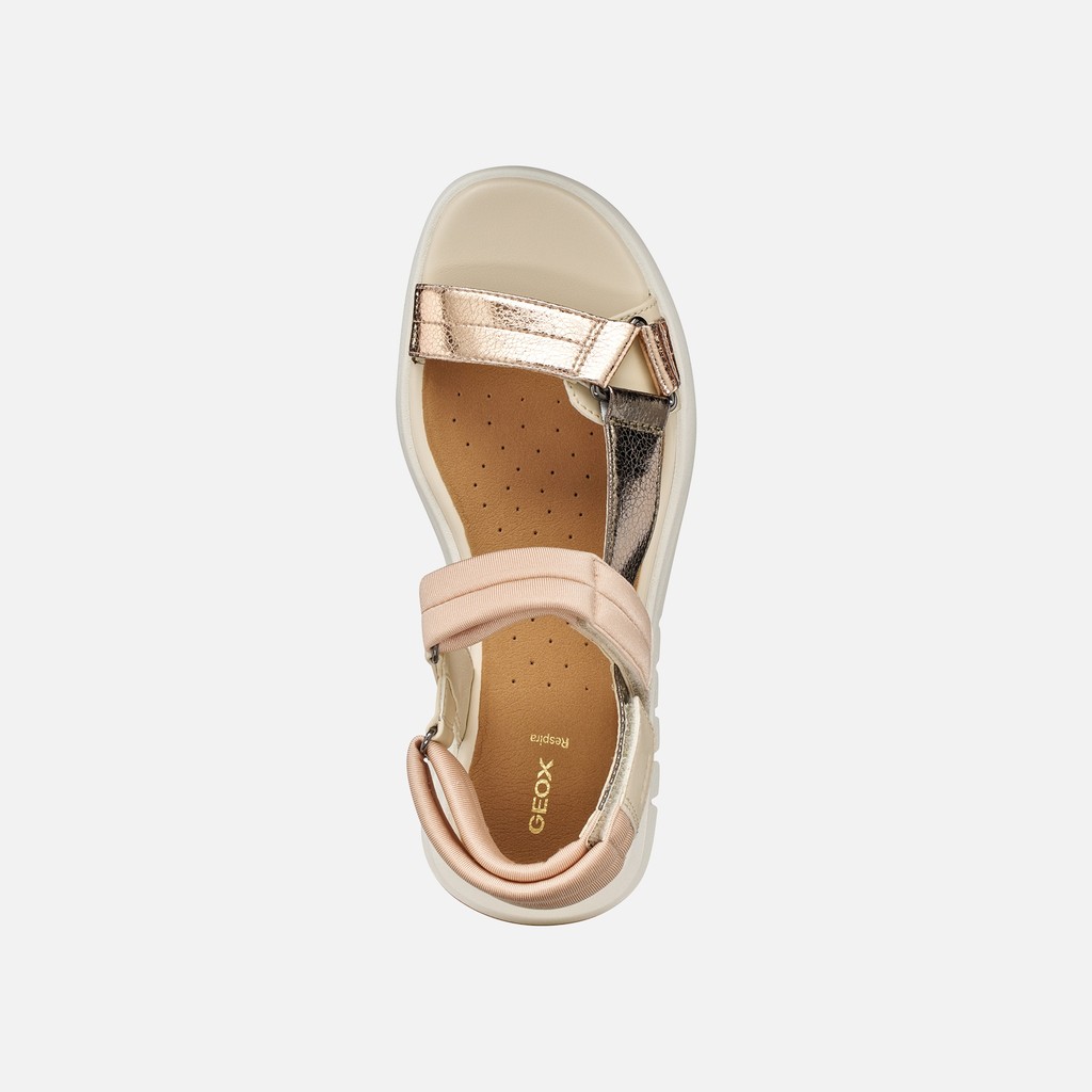 Sport sandals FLEXTRIDE S WOMAN Papyrus/Dark Beige - image number 5 | GEOX