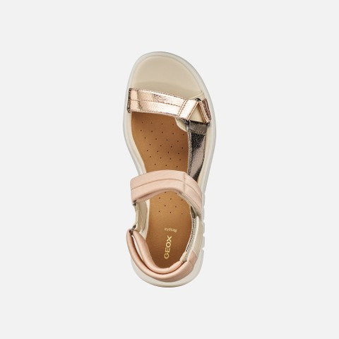 Sport sandals FLEXTRIDE S WOMAN Papyrus/Dark Beige - image number 5 | GEOX