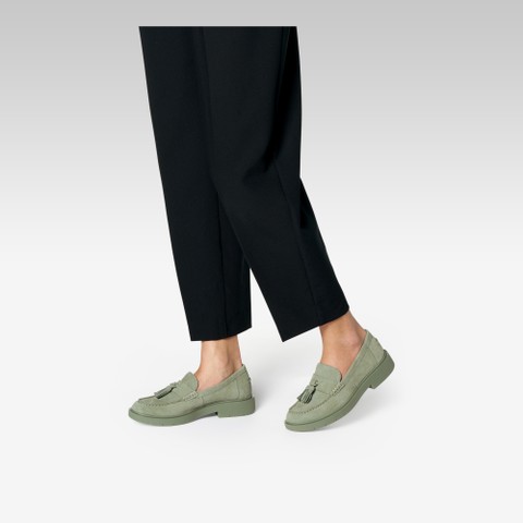 Suede loafers SPHERICA EC1 B WOMAN Olive - image number 1 | GEOX