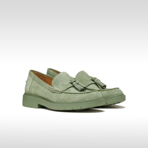 Suede loafers SPHERICA EC1 B WOMAN Olive - image number 2 | GEOX