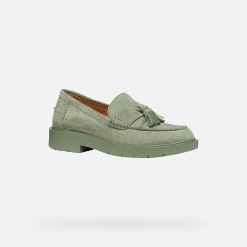 Suede loafers SPHERICA EC1 B WOMAN Olive - image number 4 | GEOX