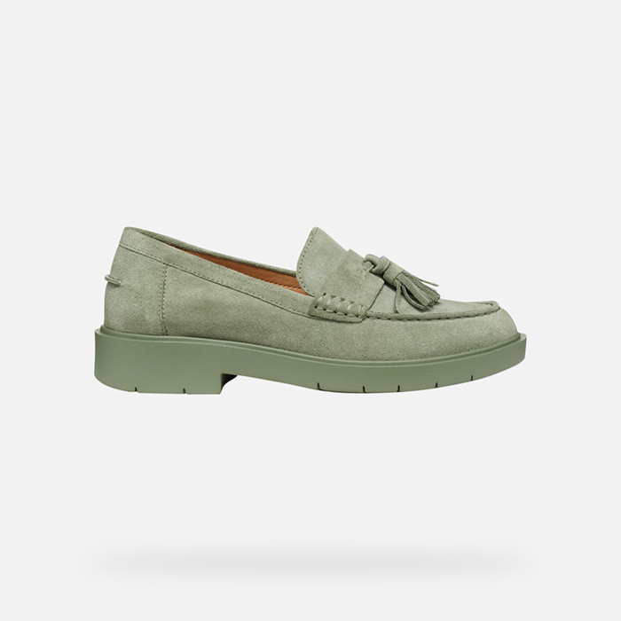 Suede loafers SPHERICA EC1 B WOMAN Olive | GEOX