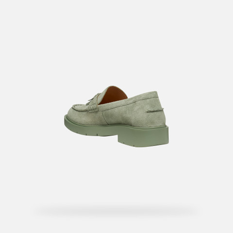 Suede loafers SPHERICA EC1 B WOMAN Olive - image number 5 | GEOX
