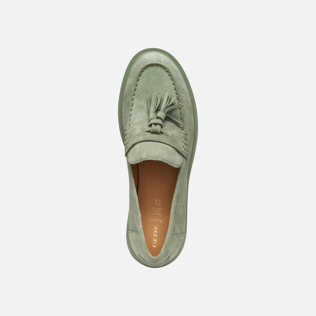 Suede loafers SPHERICA EC1 B WOMAN Olive - image number 7 | GEOX
