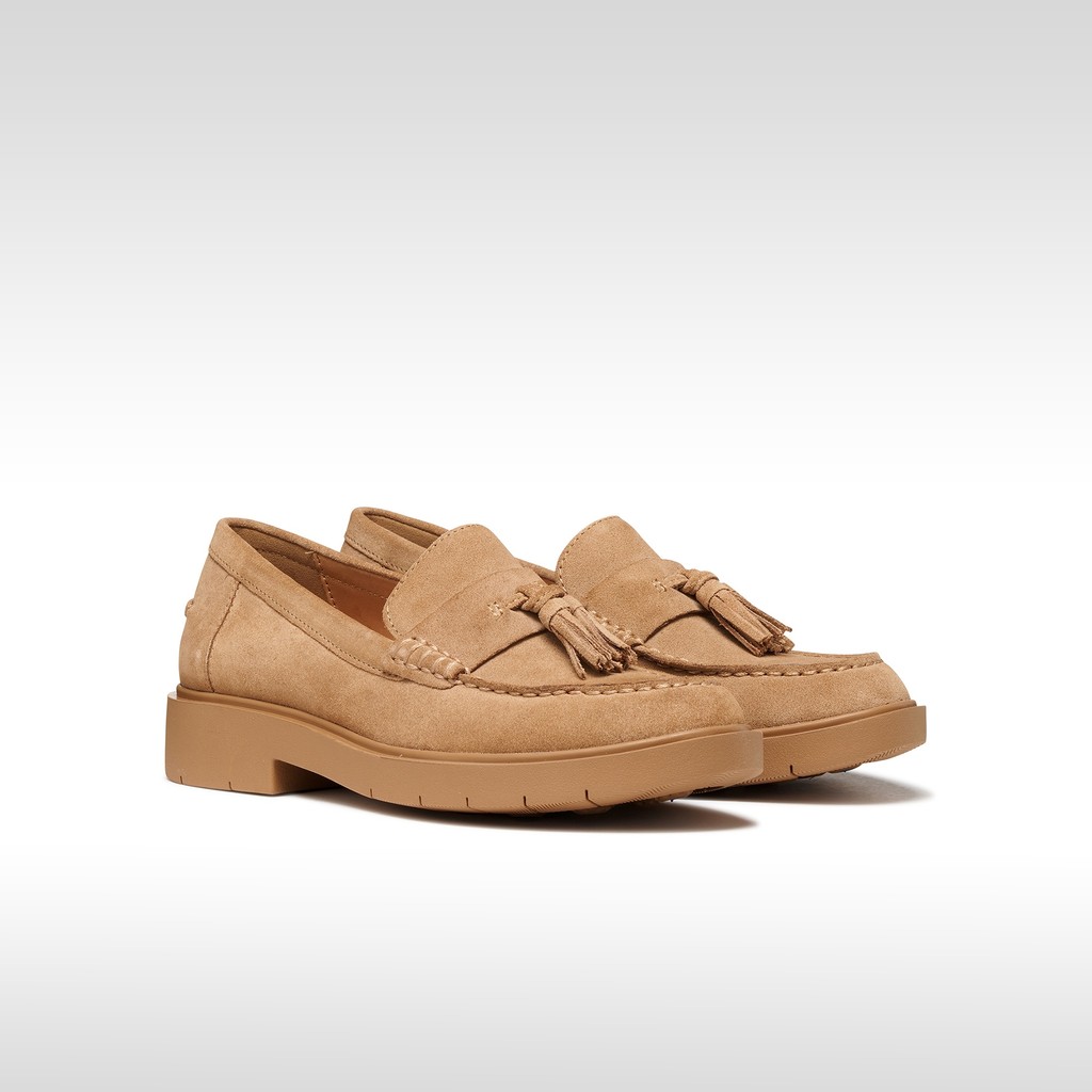 Suede loafers SPHERICA EC1 B WOMAN Beige - image number 2 | GEOX