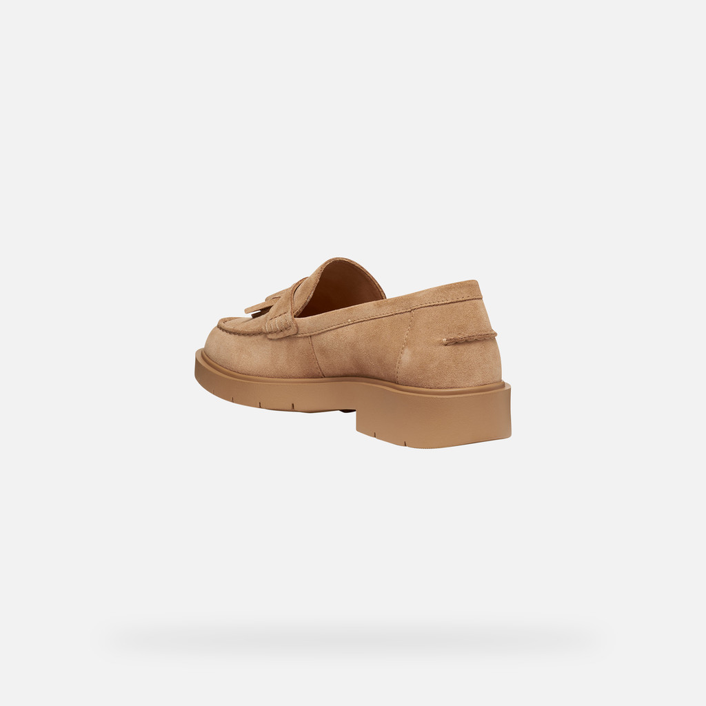 Suede loafers SPHERICA EC1 B WOMAN Beige - image number 3 | GEOX