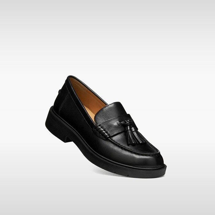 Leather loafers SPHERICA EC1 B WOMAN Black | GEOX