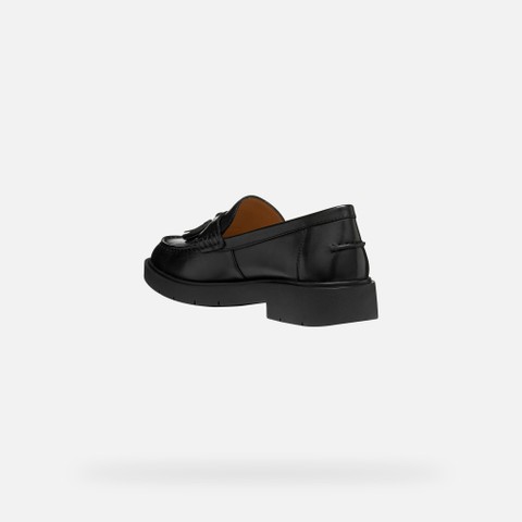 Leather loafers SPHERICA EC1 B WOMAN Black - image number 3 | GEOX