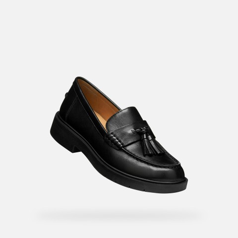 Leather loafers SPHERICA EC1 B WOMAN Black - image number 4 | GEOX