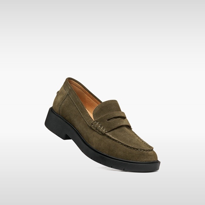 Mocassini scamosciati SPHERICA EC1 B DONNA Verde militare | GEOX