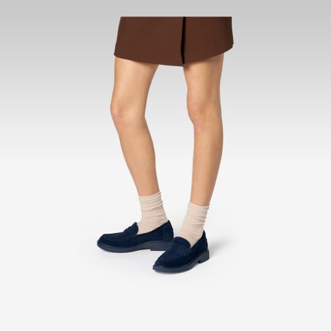 Suede loafers SPHERICA EC1 B WOMAN Navy - image number 1 | GEOX