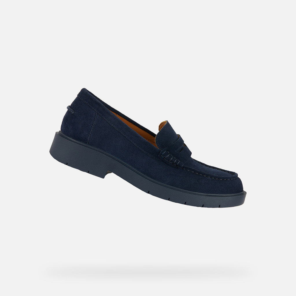 Suede loafers SPHERICA EC1 B WOMAN Navy - image number 0 | GEOX
