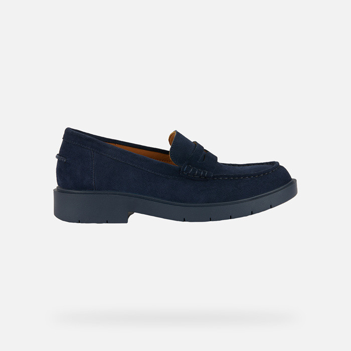 Suede loafers SPHERICA EC1 B WOMAN Navy | GEOX