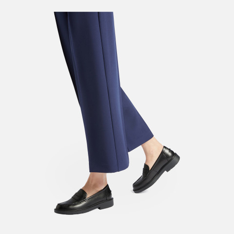 Leather loafers SPHERICA EC1 B WOMAN Black - image number 1 | GEOX