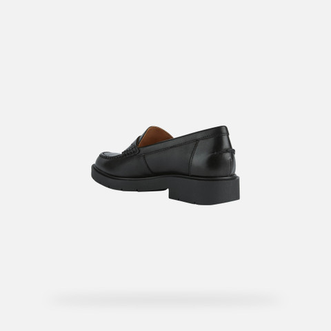 Leather loafers SPHERICA EC1 B WOMAN Black - image number 4 | GEOX