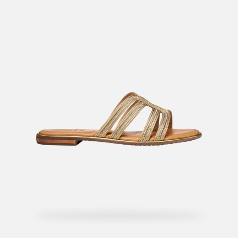 Slippers SOZY PLUS WOMAN Dark Gold - image number 1 | GEOX