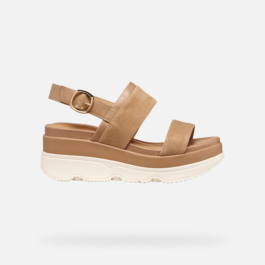 Wedge sandals GARDENIA WOMAN Beige - image number 1 | GEOX