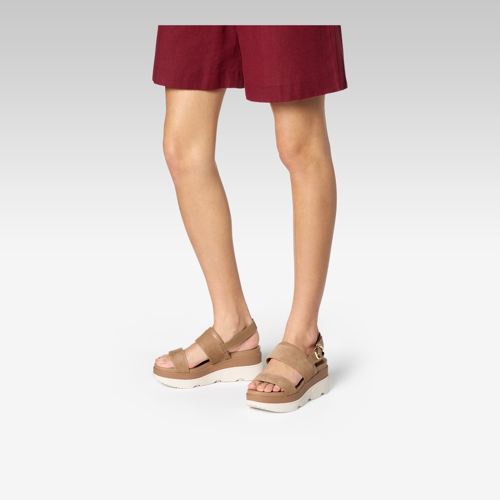 Wedge sandals GARDENIA WOMAN Beige - image number 1 | GEOX