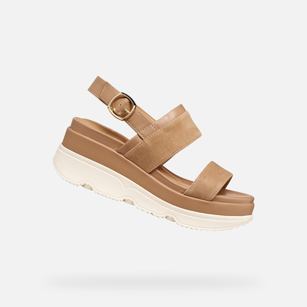 Wedge sandals GARDENIA WOMAN Beige - image number 0 | GEOX