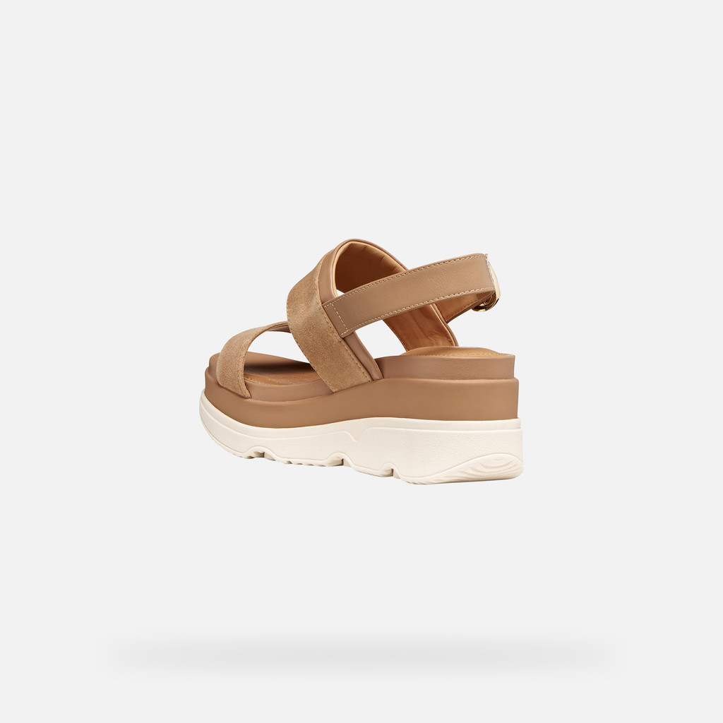 Wedge sandals GARDENIA WOMAN Beige - image number 3 | GEOX