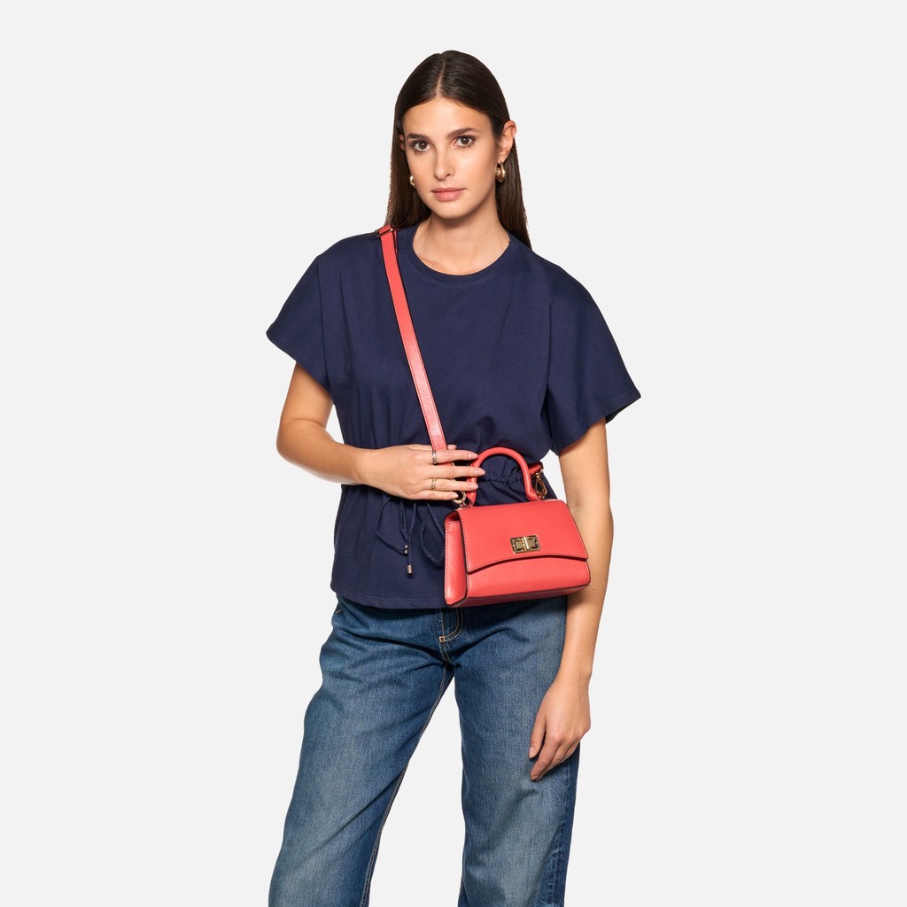 Borsa a mano CICLAMINIA DONNA Corallo - image number 7 | GEOX