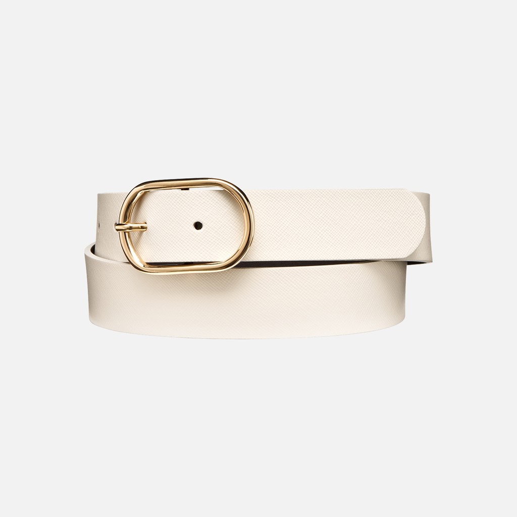 Leather belt BELT WOMAN Papyrus - image number 0 | GEOX