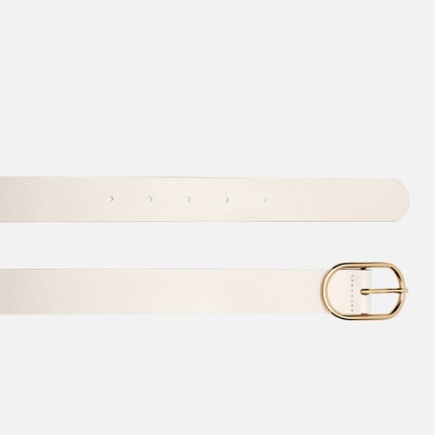 Leather belt BELT WOMAN Papyrus - image number 1 | GEOX