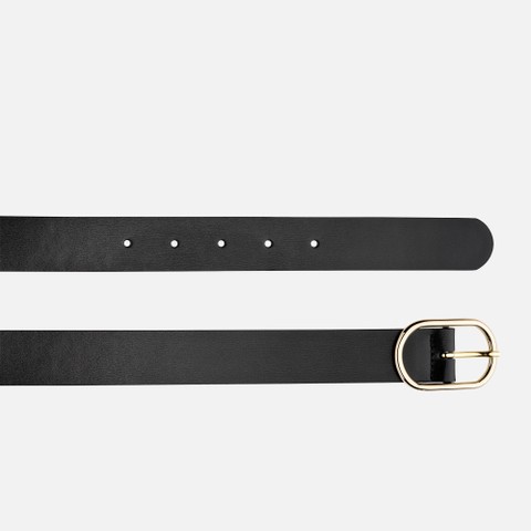 Leather belt BELT WOMAN Black - image number 1 | GEOX