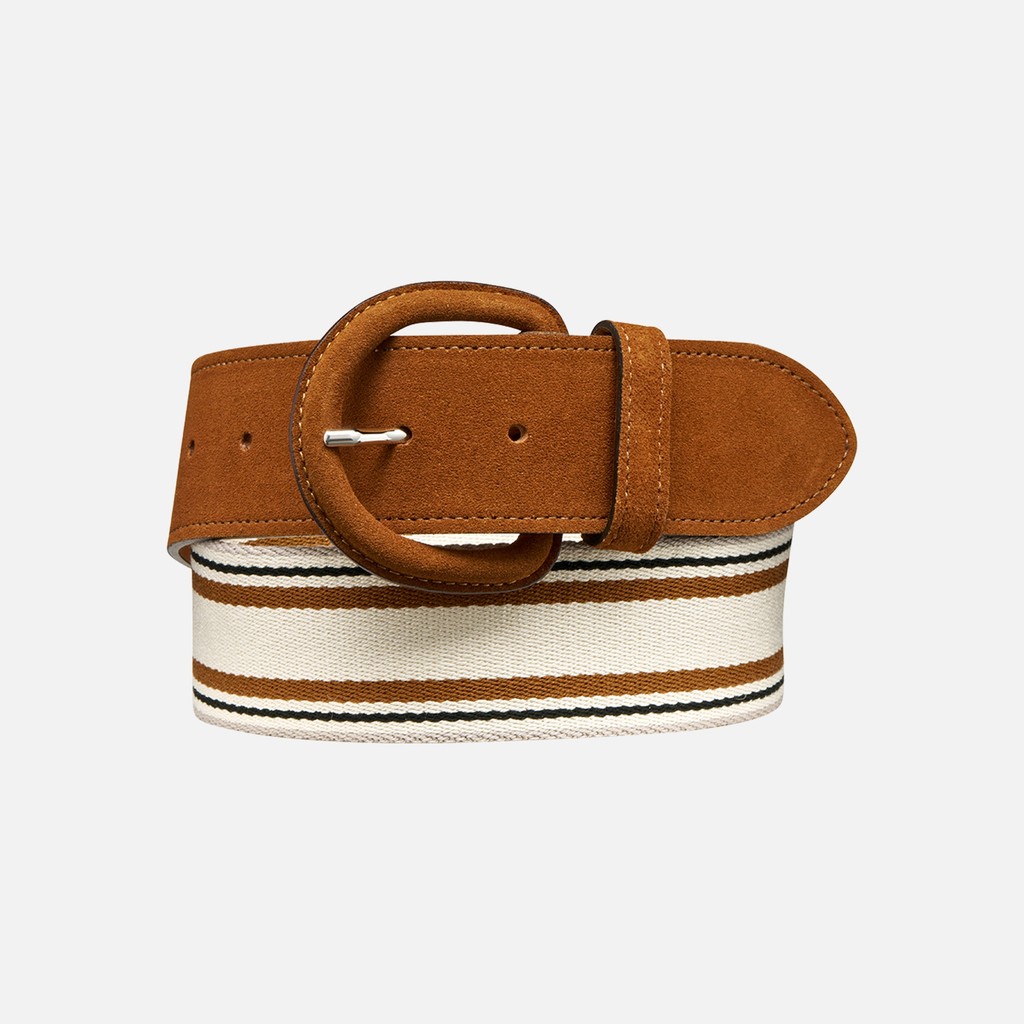 Ceinture en cuir BELT FEMME Beige/Cognac - image number 0 | GEOX