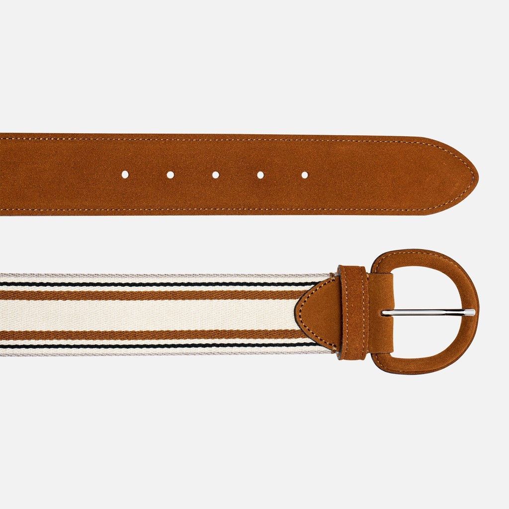 Ceinture en cuir BELT FEMME Beige/Cognac - image number 1 | GEOX