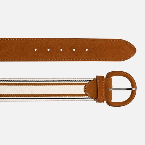 Ceinture en cuir BELT FEMME Beige/Cognac - image number 1 | GEOX
