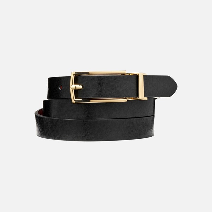 Cintur&oacute;n reversible BELT MUJER Negro/Burdeos | GEOX