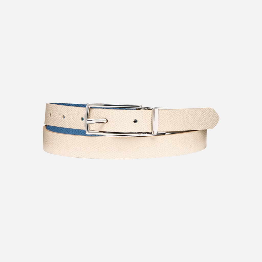 Reversible belt BELT WOMAN Avio/Beige - image number 0 | GEOX