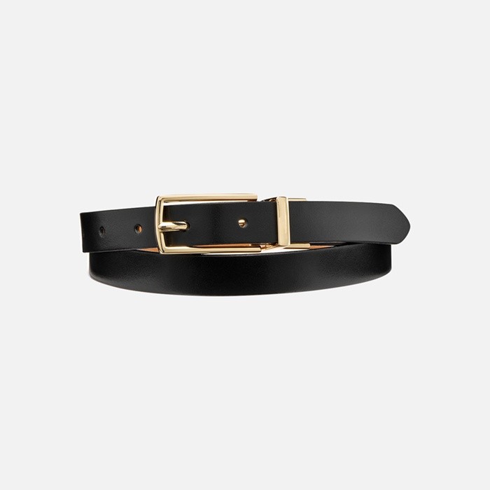 Wendbarer G&uuml;rtel BELT DAME Schwarz/Cognac | GEOX