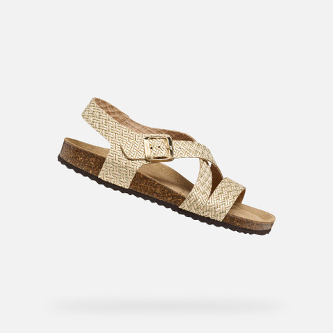 Sandales basses BRIONIA FEMME Or clair | GEOX