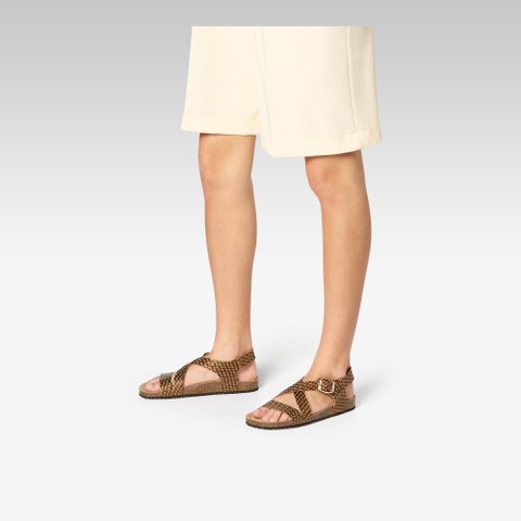 Flat sandals BRIONIA WOMAN Bronze - image number 1 | GEOX