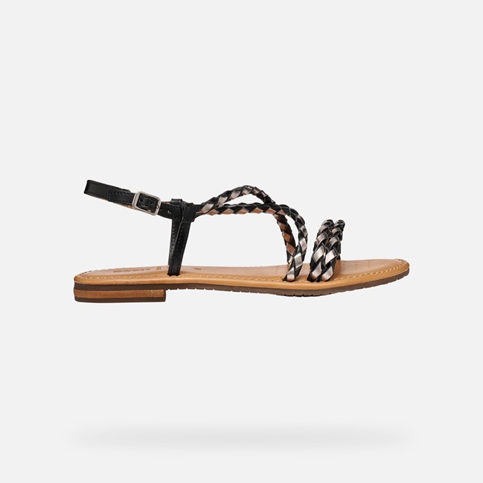Sandalias planas SOZY S MUJER Negro/Beige | GEOX