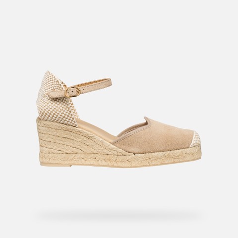 Wedge sandals GELSA LOW WOMAN Light Taupe - image number 1 | GEOX
